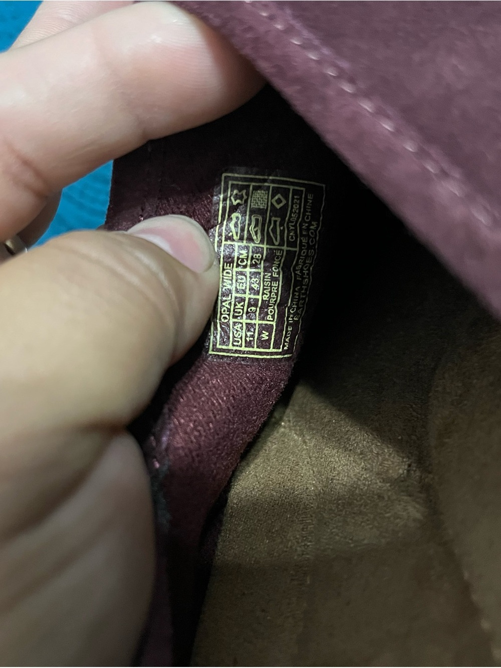 Earth Origins Burgundy Suede Slip-On Flats - Picture 6 of 6
